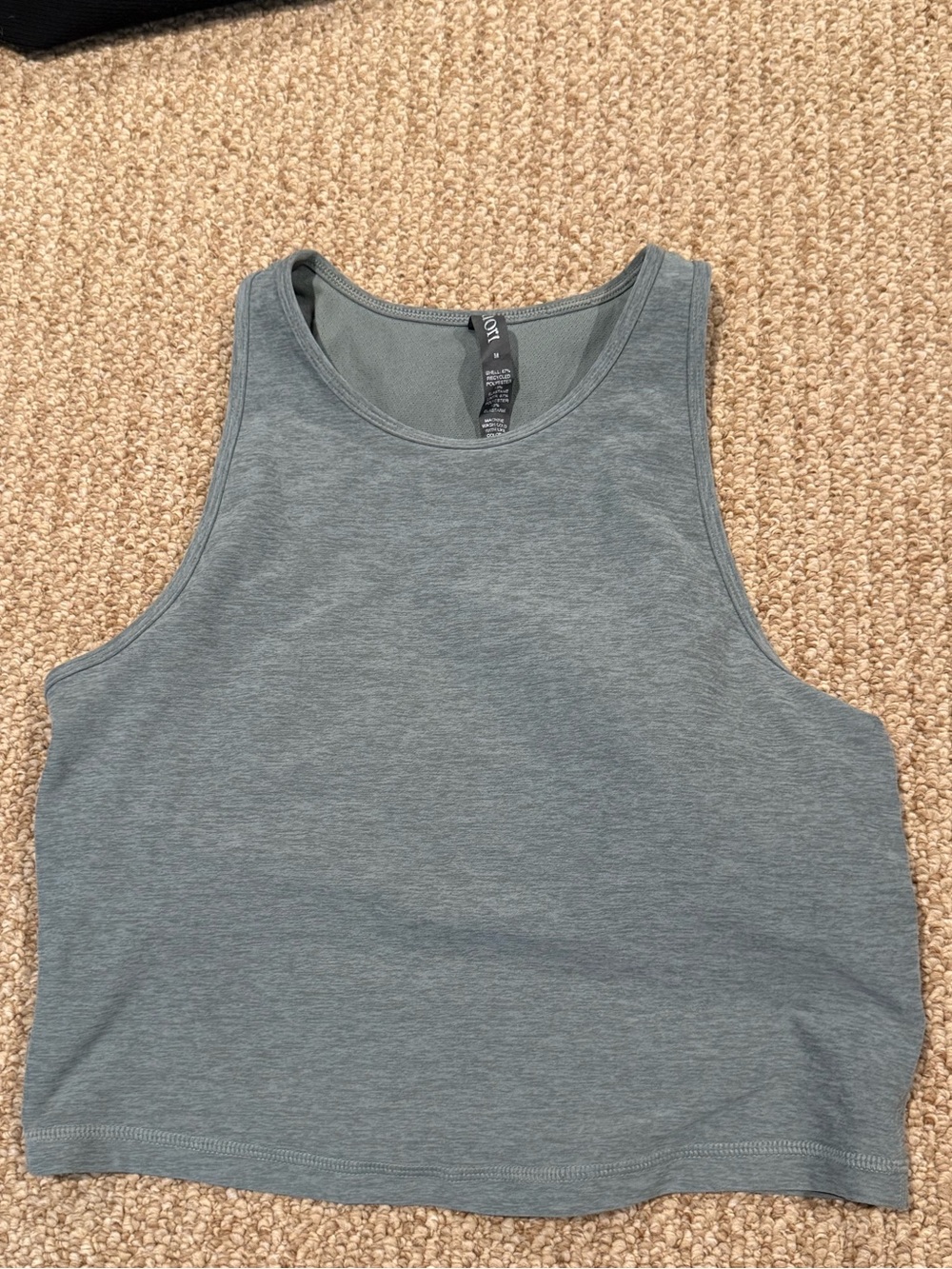 Cropped Athletic Tank Top in green Gray - Women's Sleeveless yoga Top